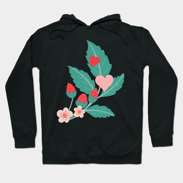 Strawberry Love Hoodie by SWON Design